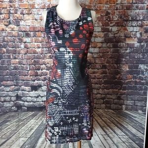 Desigual Multi-Color Black Sheath Dress Size S